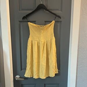 Forever 21 Mustard Smocked Dress